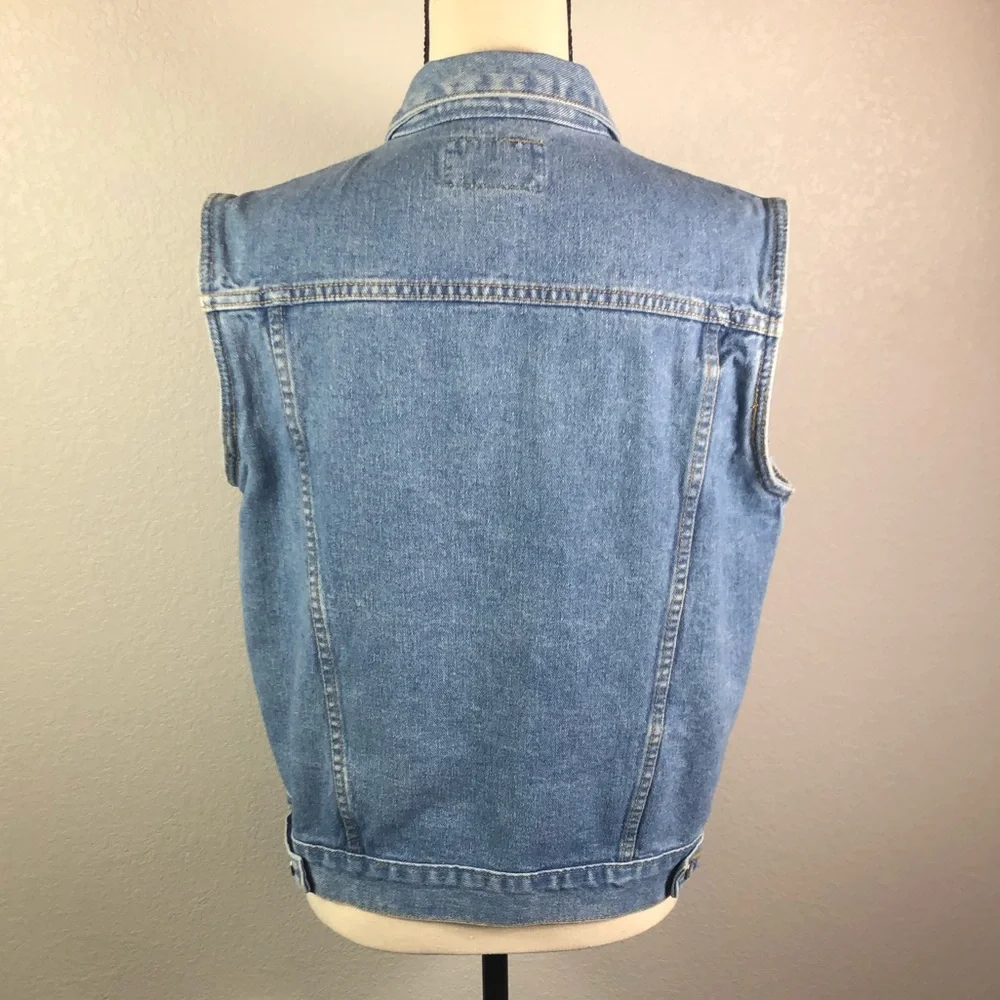Vintage 90’s Breaker Jeans Denim Vest - Picture 4 of 9